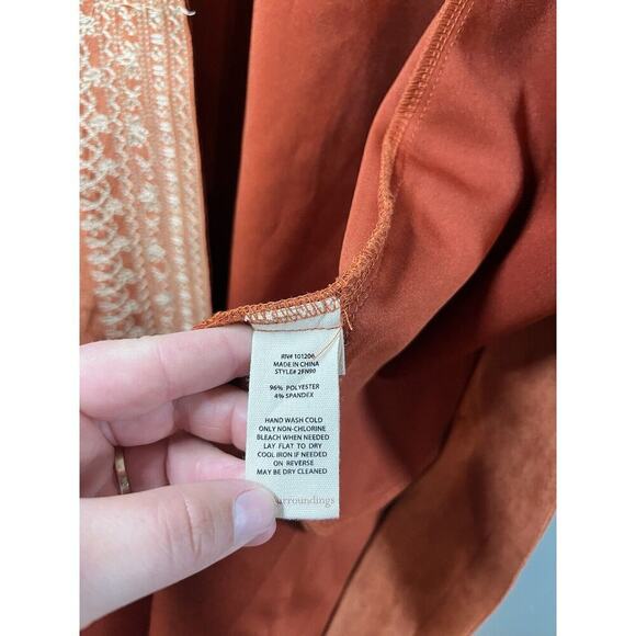 Soft Surroundings Womens Faux Suede Leona Duster Jacket Embroidered XS Pockets - Picture 3 of 8